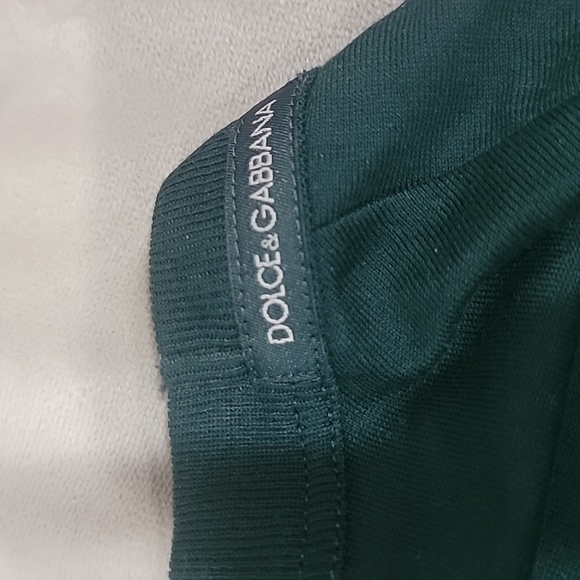 Genuine Dolce & Gabbana Men's Green T-Shirt w/ Embellishments Sz Large NWOT $500 - Picture 6 of 10